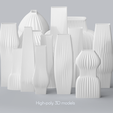 E_All_Renders-2.png Niedwica Vase Set E_1_13 | 3D printing vase | 3D model | STL files | Home decor | 3D vases | Modern vases | Floor vase | 3D printing | vase mode | STL  Vase Collection