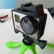 GoPro Hero Frame w Hot Shoe Mount3.jpg Fichier STL gratuit Cadre GoPro Hero Frame W Hot Shoe Mount・Design pour impression 3D à télécharger
