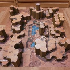 Make-1.jpg STL file BATTLETECH TERRAIN MAP BAD LANDS #2 (BATTLETECH MAP PACK DESERT)・3D printable model to download