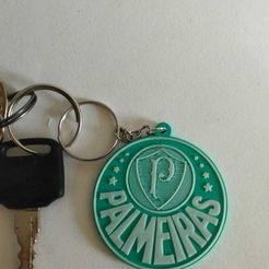 1.jpg Archivo STL Llavero Palmeiras (Chaveiro)・Modelo imprimible en 3D para descargar