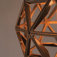 Close-Up.png Fichier STL Abat-jour en forme de sphère géodésique・Modèle pour impression 3D à télécharger