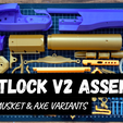 Flintlock_V2_Assembly.png Файл 3D Флинтлок-мушкет Nerf Blaster (только файлы, V2-2)・Модель для загрузки и 3D печати