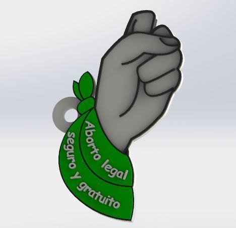 Legal abortion key ring - 3D model önizlemesi