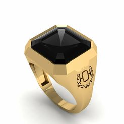 1.jpg STL file Signet Ring R 168・Model to download and 3D print
