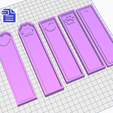 STL00513-3.png Bookmarks Set with Silicone Mold Housing