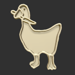 stamp.png STL file Meme duck with knife- peace was never an option cookie cutter・3D printable design to download