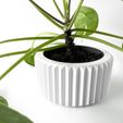 misprint-8312-2.jpg The Rilas Planter Pot with Drainage | Tray & Stand Included | Modern and Unique Home Decor for Plants and Succulents  | STL File