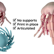 No supports W Print in place WY Articulated ARTICULATED JELLYFISH - PRINT IN PLACE - NO SUPPORTS