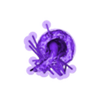 tentacle3_sup_flat.stl [Pre-Supported] EVIL WORM MONSTER THAT DIGS TUNNELS