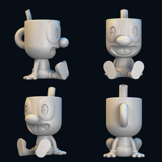 Preview2.jpg Mugman Flower Pot and Pen Holder 3D print model