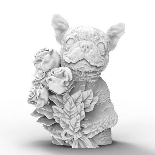 📁 3D Model STL File for CNC Router/Laser & 3D Printer French Bulldog ...