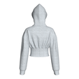 Girls-Cinched-Waist-Zip-Up-Crop-Hoodie-Melange_3.png Girls Cinched Waist Zip-Up Crop Hoodie Melange | Marvelous / Clo3d / obj / fbx
