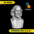 William-Shakespeare-Personal.png 3D Model of William Shakespeare - High-Quality STL File for 3D Printing (PERSONAL USE)