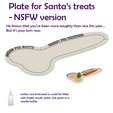 NSFW-Carrot-and-Cookie-Plate.png Carrot for Reindeer, Cookie for Santa - NSFW version of Christmas Plate