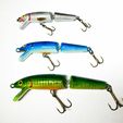STL file Jointed Minnow Fishing Lure 🎣・3D printable model to