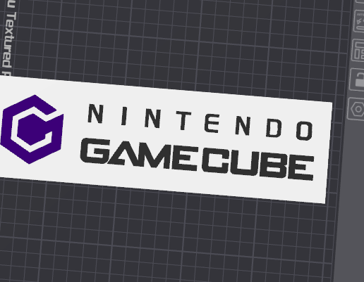 🪞 Nintendo Gamecube Logo Sign Gamer Retro AMS・ STL File for 3D