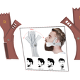 stencil template for beard - 03 v17-04.png Adjustable Rotating Men Beard Shape Styling Template Comb All-In-One Beard Stencil sc-03 3d print cnc