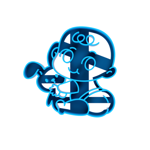 Baby cookie cutter with teddy bear, baby shower, party, birth. Fondant, biscuit 3D model