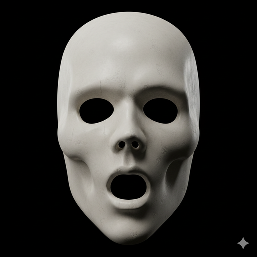mask wall art STL, skull mask STL, wearable mask STL, tribal mask STL, gladiator mask STL, high detail mask STL, twisted grin mask STL, assembled mask STL, low poly mask STL, villain mask STL, mask prop STL, mask 3D print, devil mask STL, anime style mask