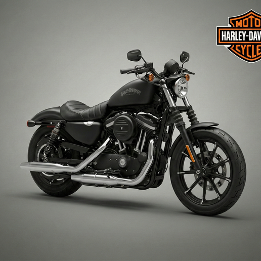 Harley-Davidson Iron 883 - Sportster Dark Custom - High-Detail 3D Printable