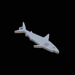 my_project.png STL file shark keychain / pendant・3D printable model to download