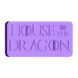 BlackGold - House of Dragon 1.stl 3D MULTICOLOR LOGO/SIGN - House of the Dragon (2 versions)