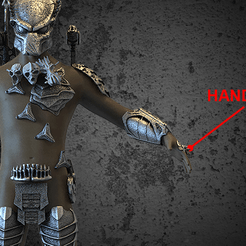 hand03.png Download STL file Wolf Predator Hand Armour • Template to 3D print, makermakeisan