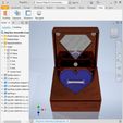 Ring-Box-1.jpg STL file Engagement Ring Case with Lithophane Insert (Screws Required)・3D printer design to download
