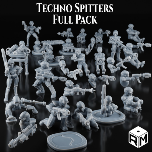 Techno Spitters ( 100% compatible Gaslands ) 3D model