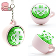Yum3D-Matcha Cat Fidget Clicker Keychain_02.png Yum3D Matcha Cat Fidget Clicker Keychain - Cute Backpack Keychain