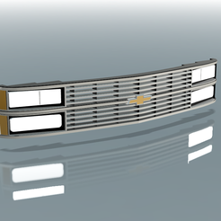 1990's-Square-body-Bar-Grill-a.png 1990's AMT Chevy C3500 Custom Grill