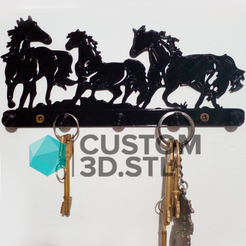 caballos.png horse key holder / porta llavero de llavero de caballos