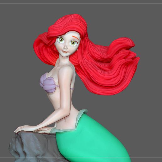 1.jpg STL file ARIEL LITTLE MERMAID DISNEY princess ANIMATION CHARACTER STATUE・3D printer design to download, figuremasteracademy