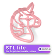 Dreaming-unicorn-5-cookie-cutter.png Dreaming Unicorn 5 cookie cutter STL File -  Unicorns Cookie Cutters