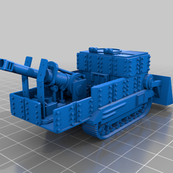 FHW_Mining_car_artillery_tank_v1.3_Simple_Print.png Free 3D file FHW: Grot Army artillery tank (grim dark)・3D printing template to download