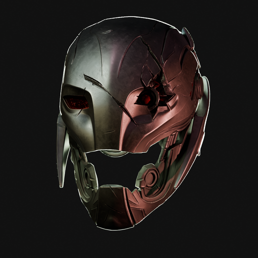 Battle-Damaged Ultron Head - Comic-Con Display Prop Replica