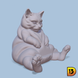 PHC06.png Phone Stand - Lazy Fat Cat