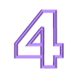4.stl Neon Led Doppelnummern
