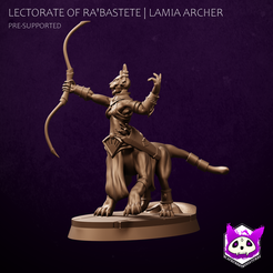 Lamia-Archer-Female-Front.png 3D file Lectorate of Ra'Bastete | Lamia Female Archer・3D printer design to download