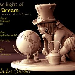 Gite Gaal ccsiee) a a Dream model for 3d print wy, Re LEZ wn LY a ~ > s~ Aa —SWalades Meio 3D file The twilight of a dream・3D printing template to download