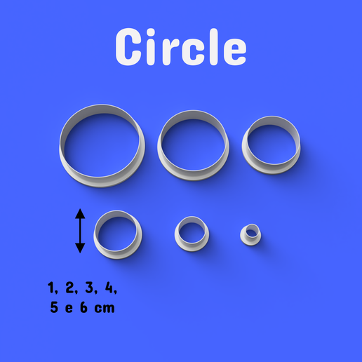 Circle Cookie / Fondant Cutter - 3D model önizlemesi