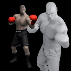 Preview_14.jpg OBJ file Mike Tyson Fighting・3D printer model to download, niklevel