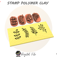 Screenshot_4.png STL file STAMP FOR POLYMER CLAY PRINTED IN 3D- silhouettes of plants and leaves 🌿🌾-LORREN3D・3D printing design to download