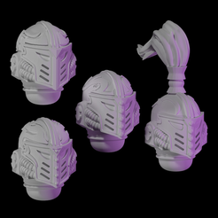 VetsPreview.png OBJ file DADDY'S FAVOURITE PERFECTIONIST CHILDREN VETERAN HELMETS FOR NEW HERESY・3D printer design to download