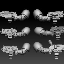 6-hands-with-combo-weapons.jpg STL-Datei 6 Hände mit Combo-Waffen・3D-druckbare Vorlage zum herunterladen