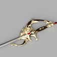 Alisaie_Shadowbringers_Charion_004.png Alisaie's Charion Rapier from Final Fantasy XIV: Shadowbringers