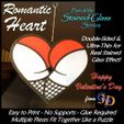 RomHrt-IMG.jpg Valentine's Day Stained Glass Romantic Heart Suncatcher STL 3MF