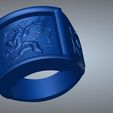 stl-02.jpg A signet ring griffin  rg01 for 3d-print and cnc