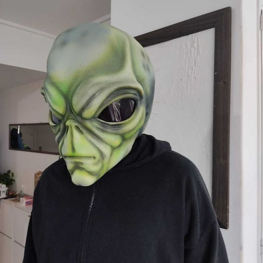 👽 Alien Mask - 3D Printable Model | High-Detail Sci-Fi Creature・ STL ...