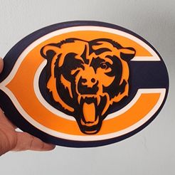 20230923_110842.jpg Chicago Bears 4 color Logo Layered for single extruders Prusa & bambu painted files